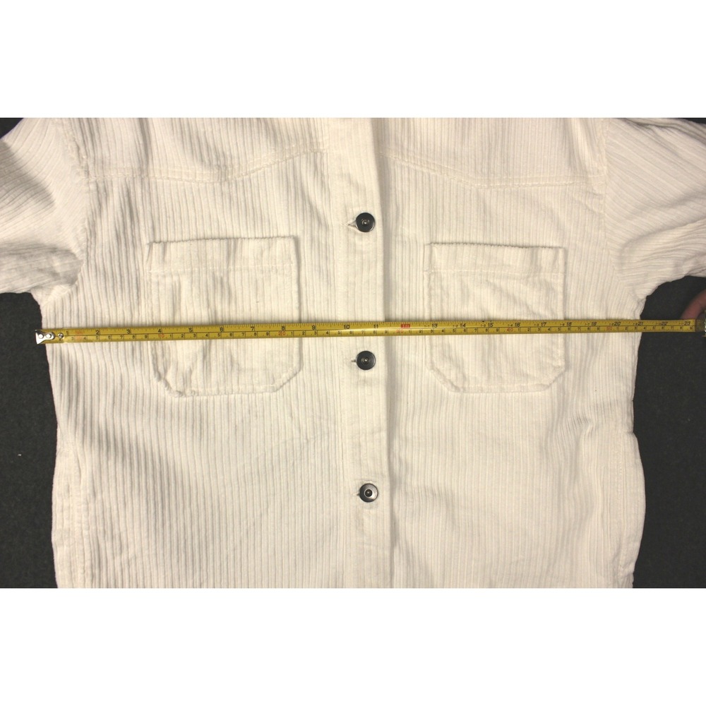 Zara Cream Corduroy Shacket Womens XS Oversized Cozy Fall Casual Jacket - Picture 6 of 11